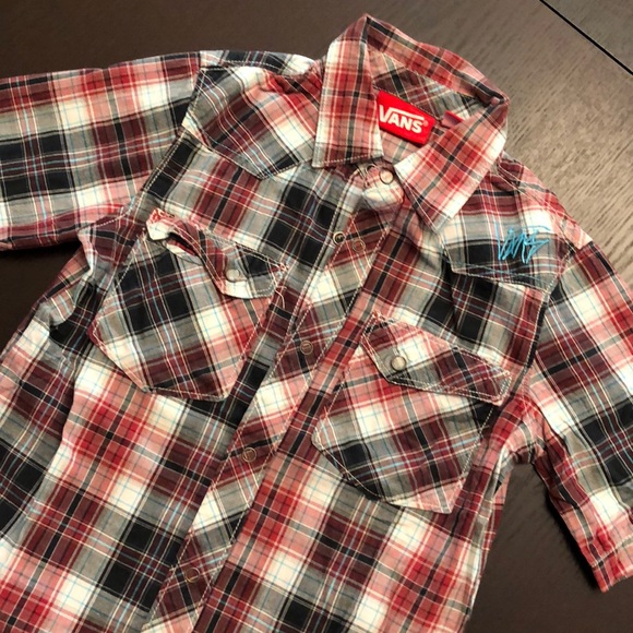 Like new Vans Plaid Boys Shirt Size Small - Picture 2 of 6